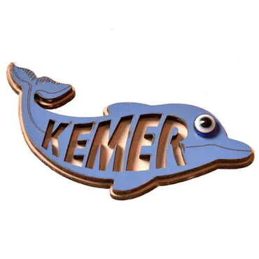 Kemer Themed Wooden Customised City Name Letter Souvenir Fridge Magnet - 10