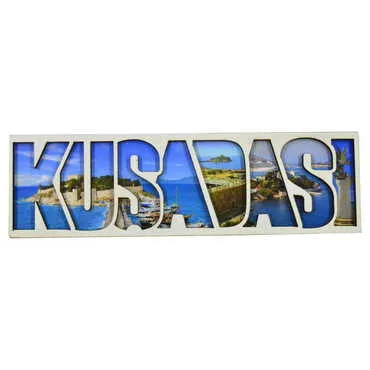 Toptan Kuşadası Temalı Myros Yazı Ahşap Magnet - 5