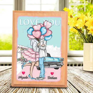 Sweetheart Themed Wooden Desktop Decor - 3