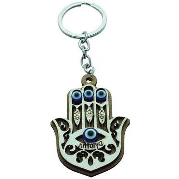 Antalya Themed Wooden Custom Printed Wooden Keyring - 15