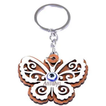 Animal Themed Wooden Custom Printed Wooden Keyring - 5