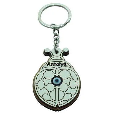 Animal Themed Wooden Custom Printed Wooden Keyring - 9