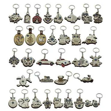 Kemer Themed Wooden Custom Printed Wooden Keyring - 2