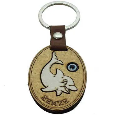 Kemer Themed Wooden Custom Printed Wooden Keyring - 5