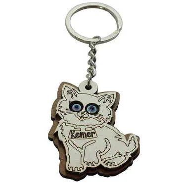Kemer Themed Wooden Custom Printed Wooden Keyring - 7