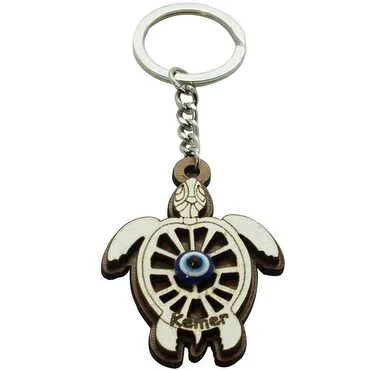 Kemer Themed Wooden Custom Printed Wooden Keyring - 8