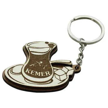 Kemer Themed Wooden Custom Printed Wooden Keyring - 12