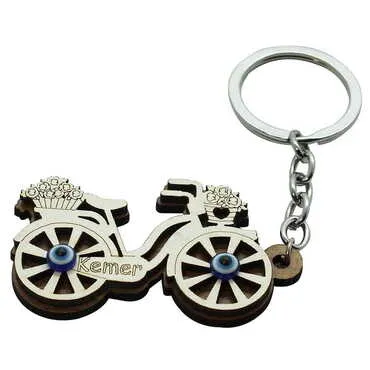 Kemer Themed Wooden Custom Printed Wooden Keyring - 14