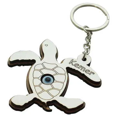Kemer Themed Wooden Custom Printed Wooden Keyring - 15