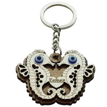 Kemer Themed Wooden Custom Printed Wooden Keyring - 20