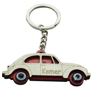 Kemer Themed Wooden Custom Printed Wooden Keyring - 22