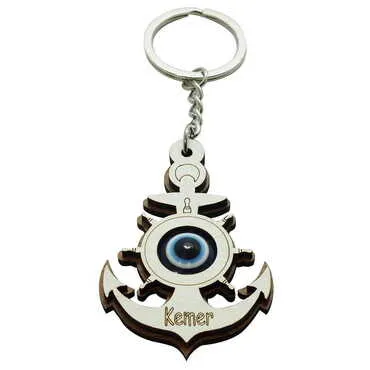 Kemer Themed Wooden Custom Printed Wooden Keyring - 26