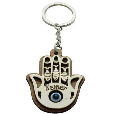 Kemer Themed Wooden Custom Printed Wooden Keyring - 27