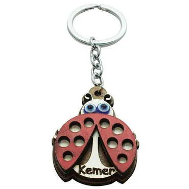 Kemer Themed Wooden Custom Printed Wooden Keyring - 31