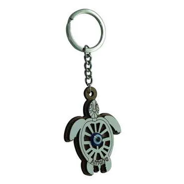 Sea Creatures Themed Wooden Custom Printed Wooden Keyring - 3
