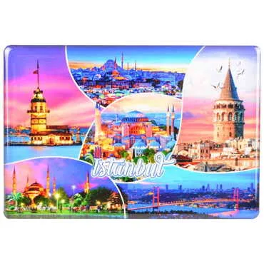 Toptan İstanbul Temalı Myros Dikdörtgen Magnet 95x65 mm - 18