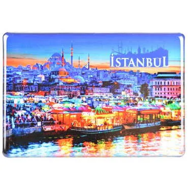 Toptan İstanbul Temalı Myros Dikdörtgen Magnet 95x65 mm - 21