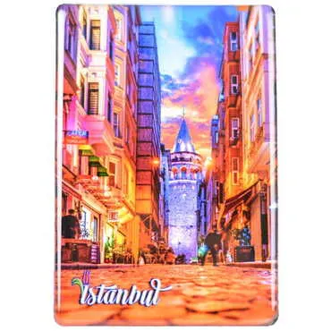 Toptan İstanbul Temalı Myros Dikdörtgen Magnet 95x65 mm - 20