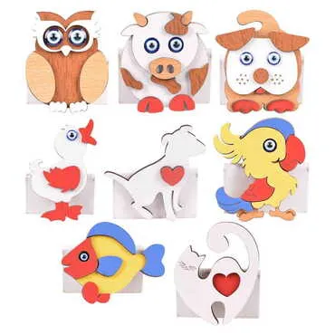 Wooden Cute Animals Souvenir Fridge Magnet - 2