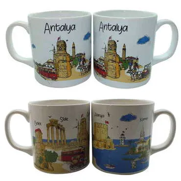 Antalya Region Themed Custom Printed Ceramic Coffee Mug 82x90 mm - 2