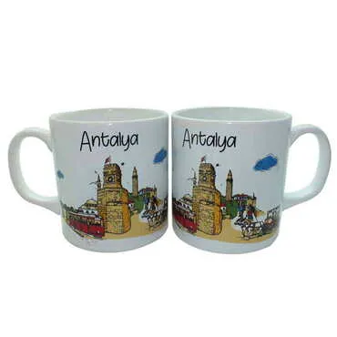 Antalya Region Themed Custom Printed Ceramic Coffee Mug 82x90 mm - 3