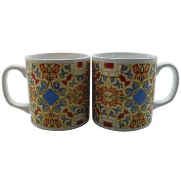 Toptan Çini Temalı Seramik Baskılı Kupa 82x90 mm - 4