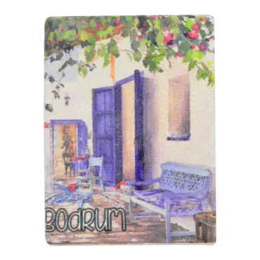 Bodrum Themed Customised Stone Fridge Magnet 60x45 mm - 7