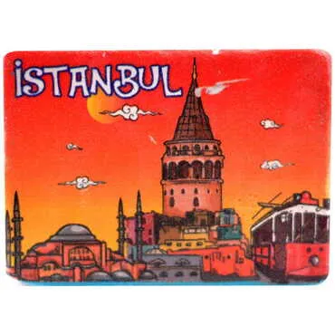 Istanbul Themed Customised Stone Fridge Magnet 60x45 mm - 5