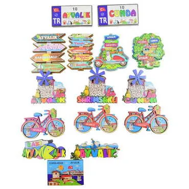 Ayvalik Themed Wooden Customised 2D Souvenir Fridge Magnet - 14