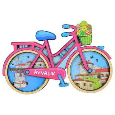 Ayvalik Themed Wooden Customised 2D Souvenir Fridge Magnet - 18