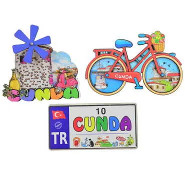 Cunda Themed Wooden Customised 2D Souvenir Fridge Magnet - 4