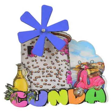Cunda Themed Wooden Customised 2D Souvenir Fridge Magnet - 5