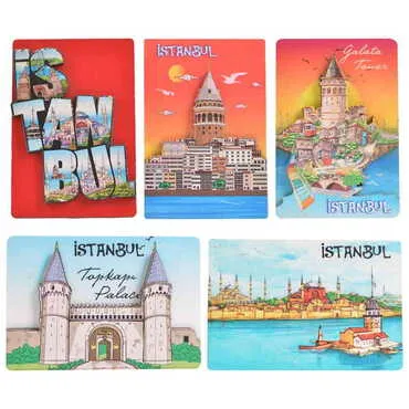 Istanbul Themed Wooden Customised 2D Souvenir Fridge Magnet - 2
