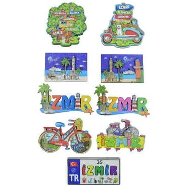 Izmir Themed Wooden Customised 2D Souvenir Fridge Magnet - 2