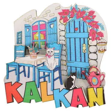 Kalkan Themed Wooden Customised 2D Souvenir Fridge Magnet - 10