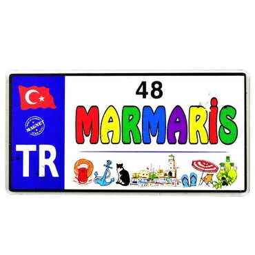 Marmaris Themed Wooden Customised 2D Souvenir Fridge Magnet - 18