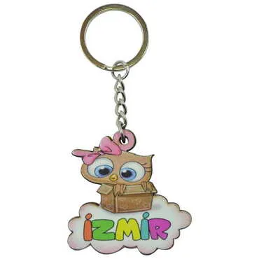 Izmir Themed Wooden Customised Souvenir Keychain - 5