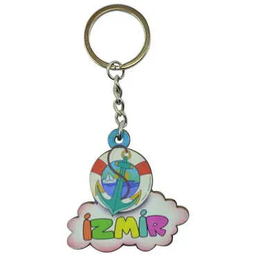 Izmir Themed Wooden Customised Souvenir Keychain - 6