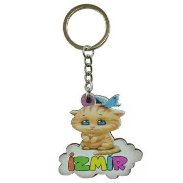 Izmir Themed Wooden Customised Souvenir Keychain - 8