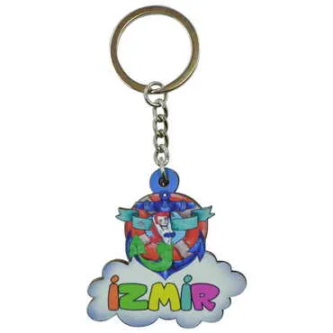 Izmir Themed Wooden Customised Souvenir Keychain - 10