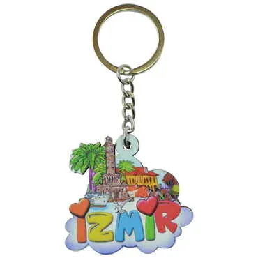 Izmir Themed Wooden Customised Souvenir Keychain - 11