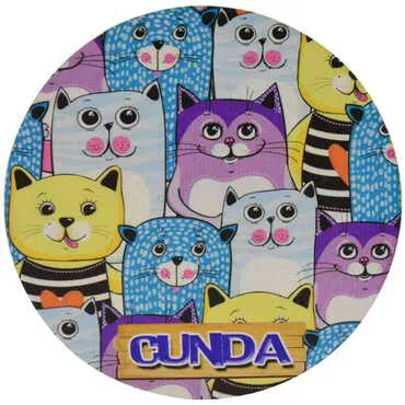 Cunda Themed Wooden Custom Printed Souvenir Coaster 100 mm - 7