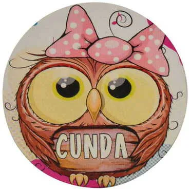 Cunda Themed Wooden Custom Printed Souvenir Coaster 100 mm - 8
