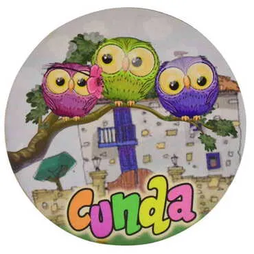 Customazible Wooden Custom Printed Souvenir Coaster 100 mm - 6