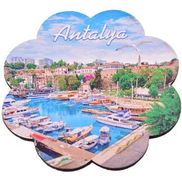 Antalya Themed Wooden Customised Souvenir Coaster 90mm - 9