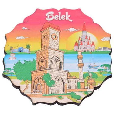Belek Themed Wooden Customised Souvenir Coaster 90mm - 3