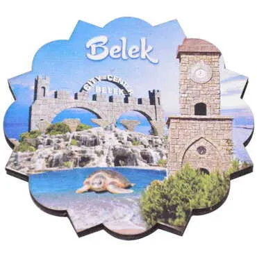 Belek Themed Wooden Customised Souvenir Coaster 90mm - 5