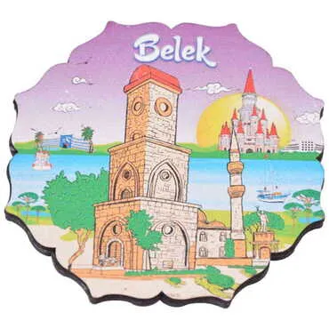 Belek Themed Wooden Customised Souvenir Coaster 90mm - 6