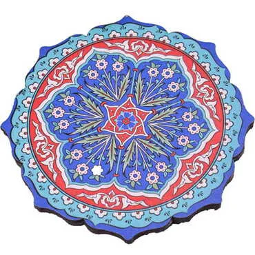 Tile Pattern Themed Wooden Customised Souvenir Coaster 90mm - 7