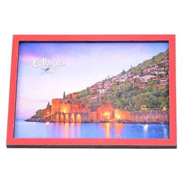 Alanya Themed Wooden Cute Animals Souvenşr Fridge Magnet Serie C 90x120 mm - 5